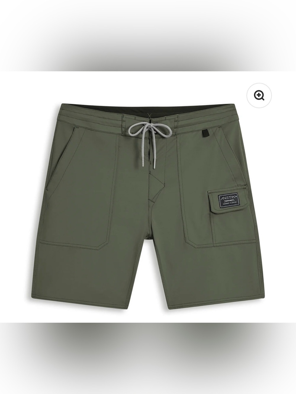 ANETIK Roam Tech Dark Olive Green Men's Hybrid Shorts size 38 $90